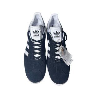 Adidas Gazelle Black & White Mens Suede Sneakers Size 13 NEW